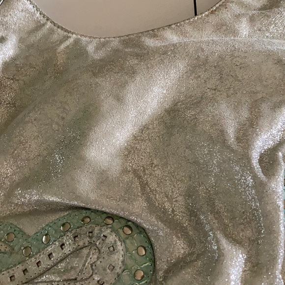 🦋 Silver Leather Hobo Bag - Picture 4 of 5